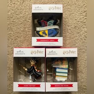 Hallmark Harry Potter Christmas Ornaments Bundle of THREE